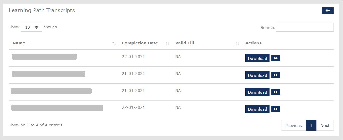 Learning Path Transcripts