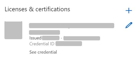 LinkedIn Certifications Widget