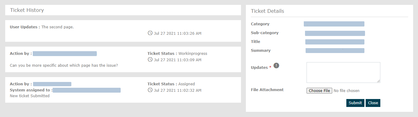 ticket history