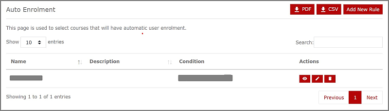 managing already created auto enrolment
