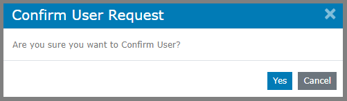 Do you want to confirm user?