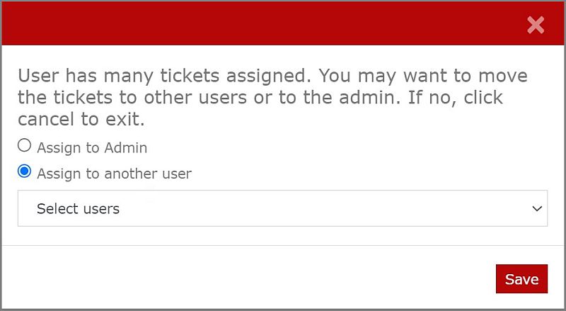 Preview of moving tickets to other users.